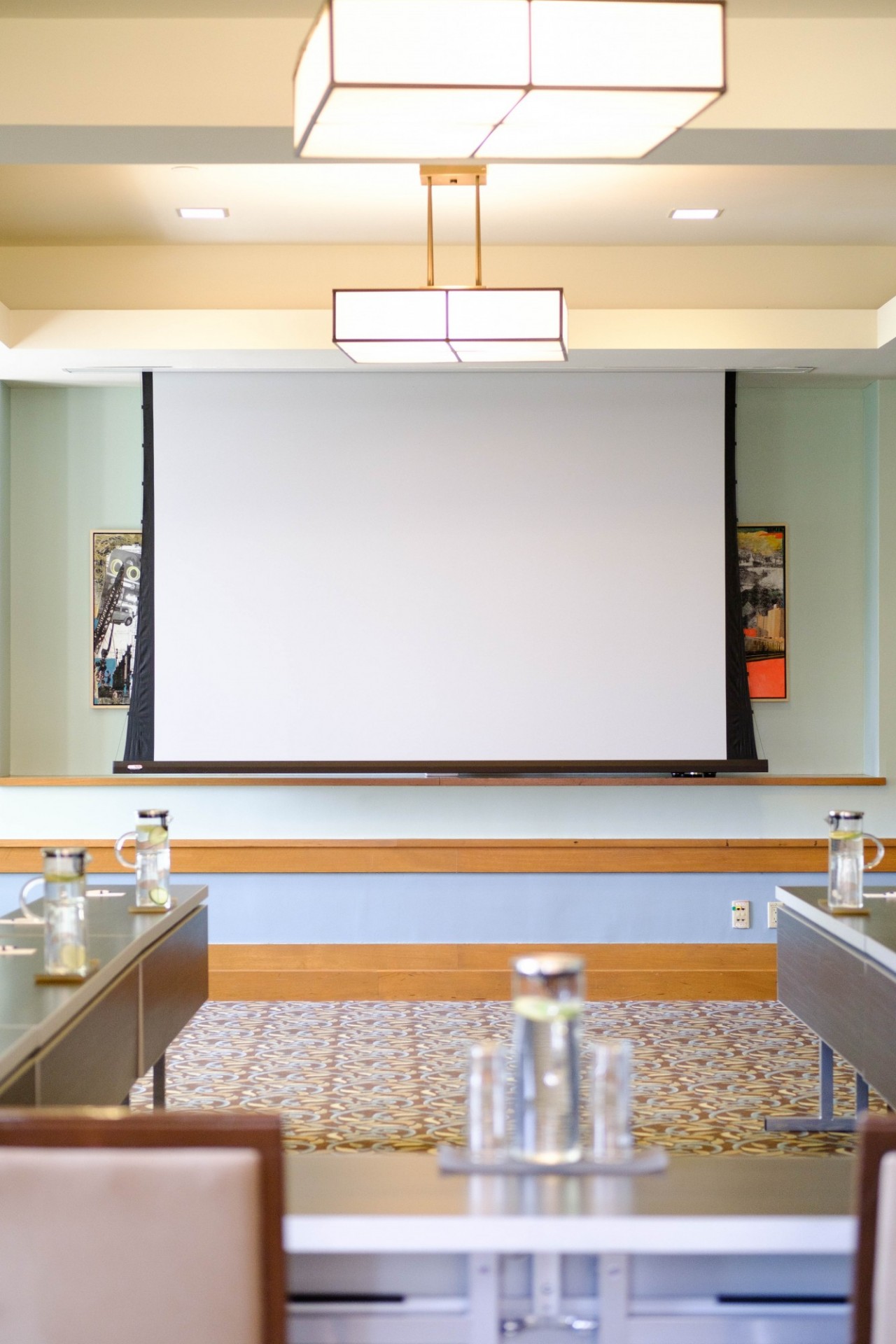 Projector screen in Garden Room 2