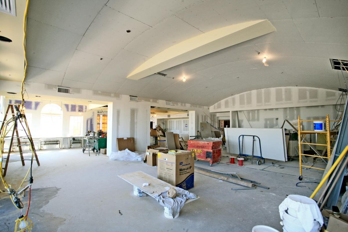 The Skyline Ballroom during the 2008 renovation project. Photo courtesy of Columbia University Facilities Renovations in progress in the Skyline Ballroom