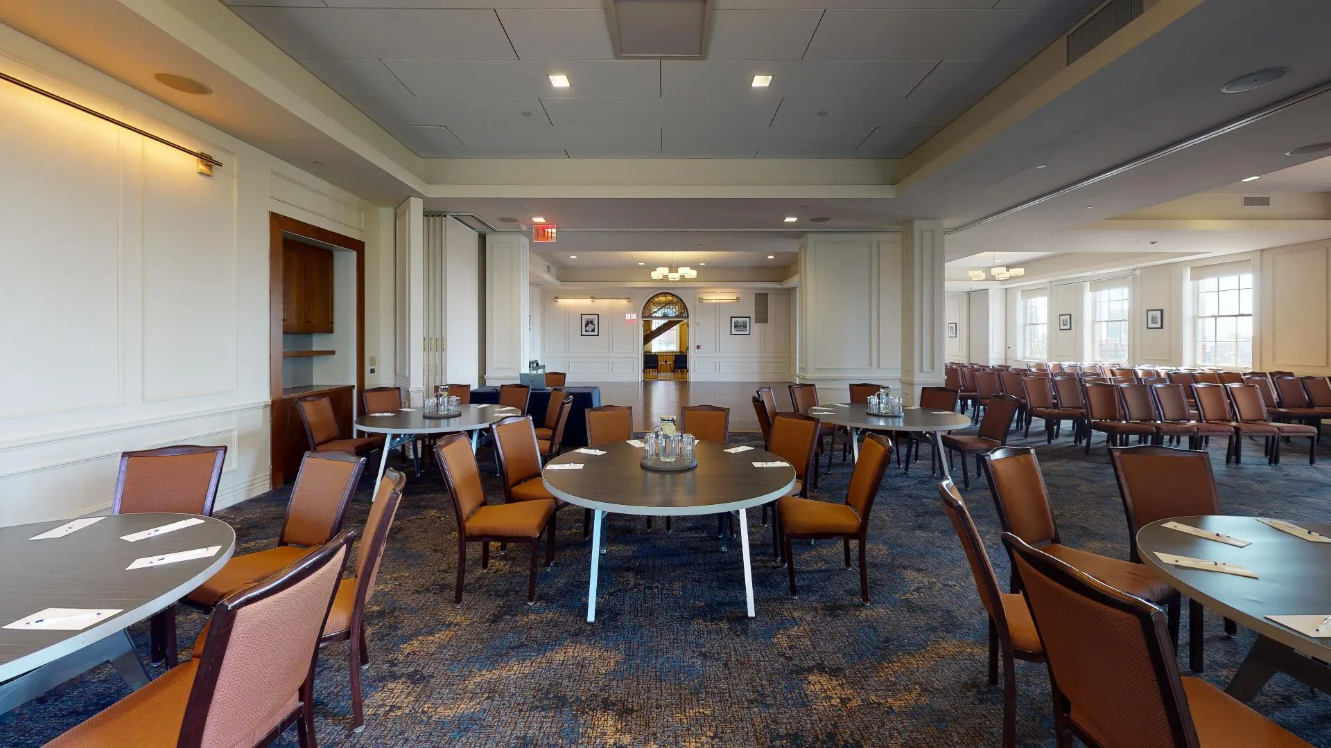 Presidential Room 1 set for a reception