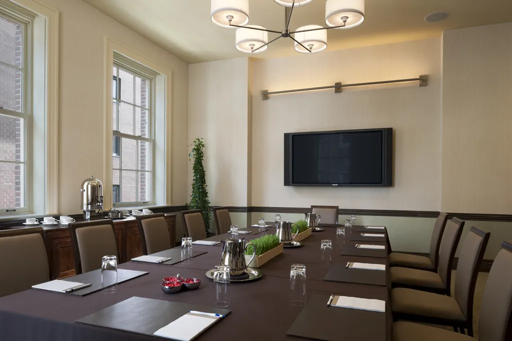 Boardroom in Faculty House set for a meeting 